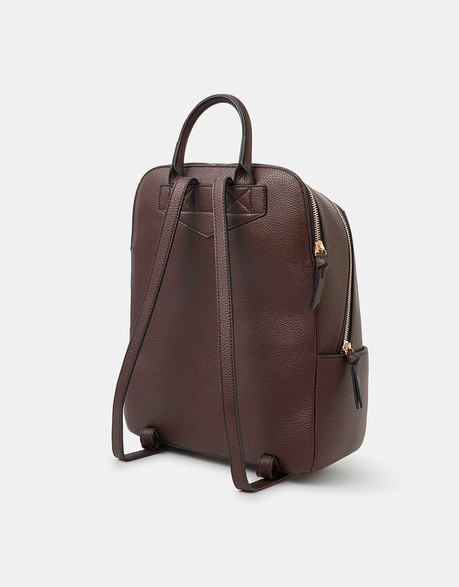 Smart Zip Around Backpack, Brown (CHOCOLATE), large