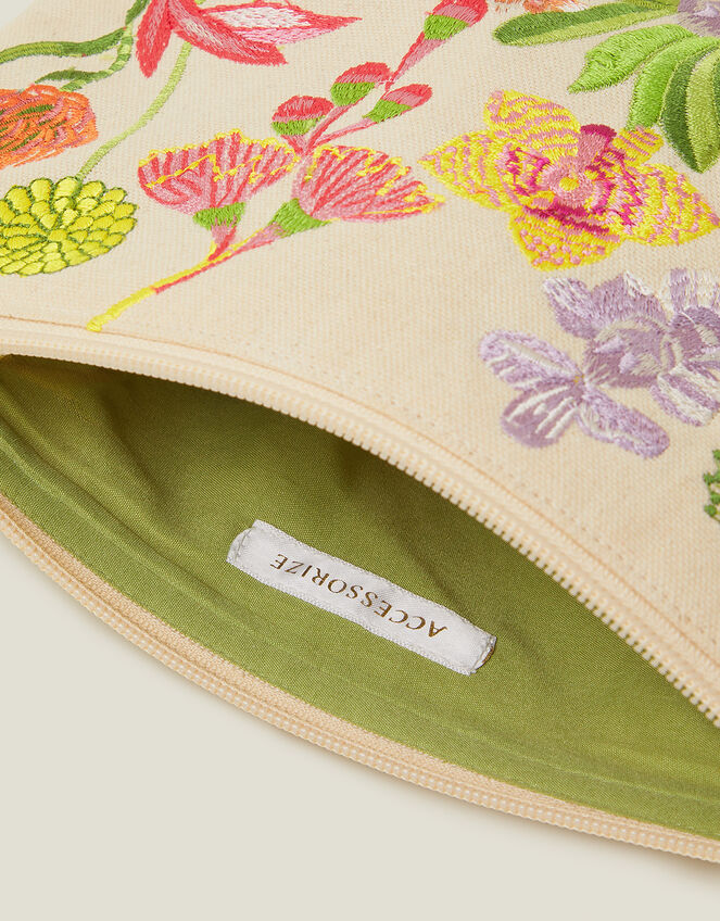 Floral Canvas Washbag, , large