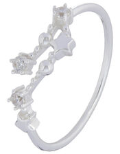 Sterling Silver Constellation Ring - Gemini, White (ST CRYSTAL), large