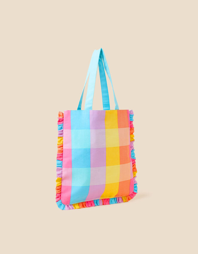 Check Shopper Bag, , large