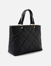Kayleigh Quilted Handheld Bag , Black (BLACK), large