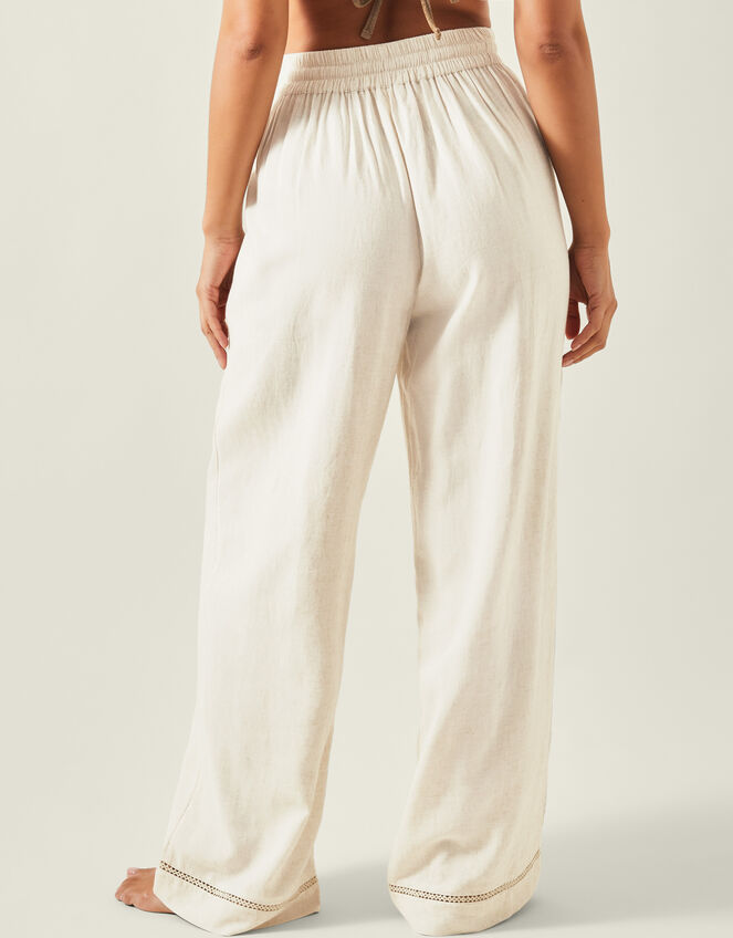 Wide Leg Beach Trousers, Camel (BEIGE), large