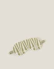 Leafy Block Print Eye Mask, , large