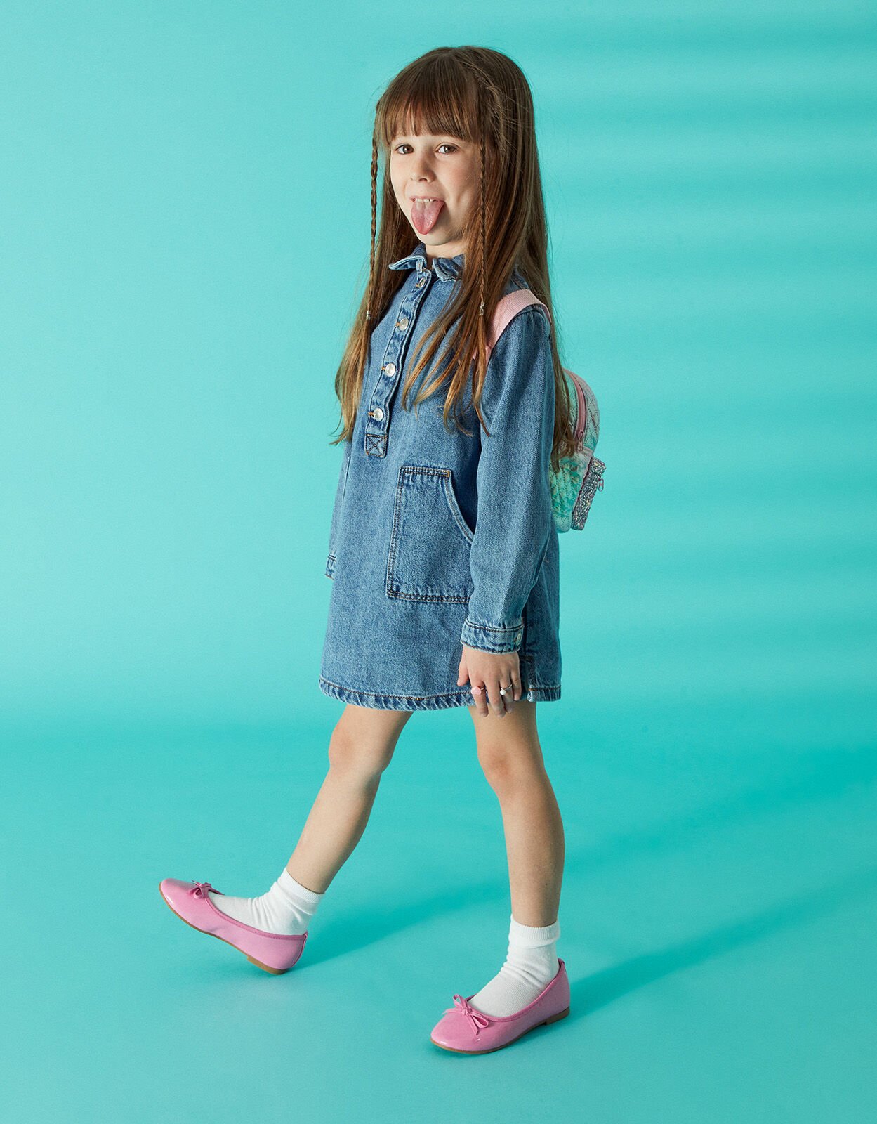 Girls Patent Ballerina Flats Pink Girls flat shoes Accessorize UK
