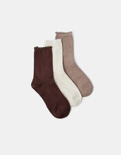3-Pack Frill Socks, , large