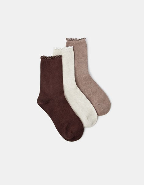 3-Pack Frill Socks, , large