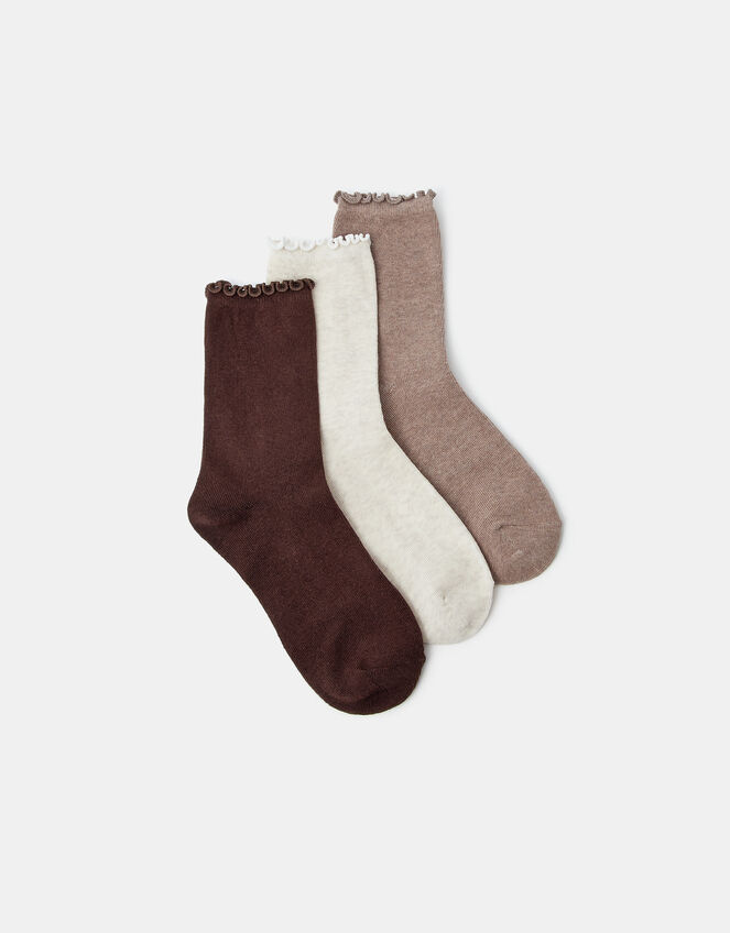 3-Pack Frill Socks, , large