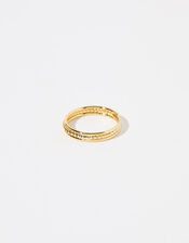 Gold-Plated Rope Band Ring, Gold (GOLD), large