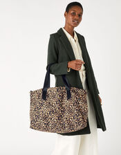 Robyn Leopard Print Weekend Bag, , large