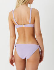 Crinkle Bunny Tie Bikini Briefs, Purple (LILAC), large