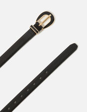 Enamel Buckle Belt, Black (BLACK), large