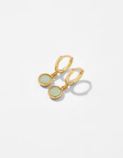 Gold-Plated Birthstone Earrings - March, , large