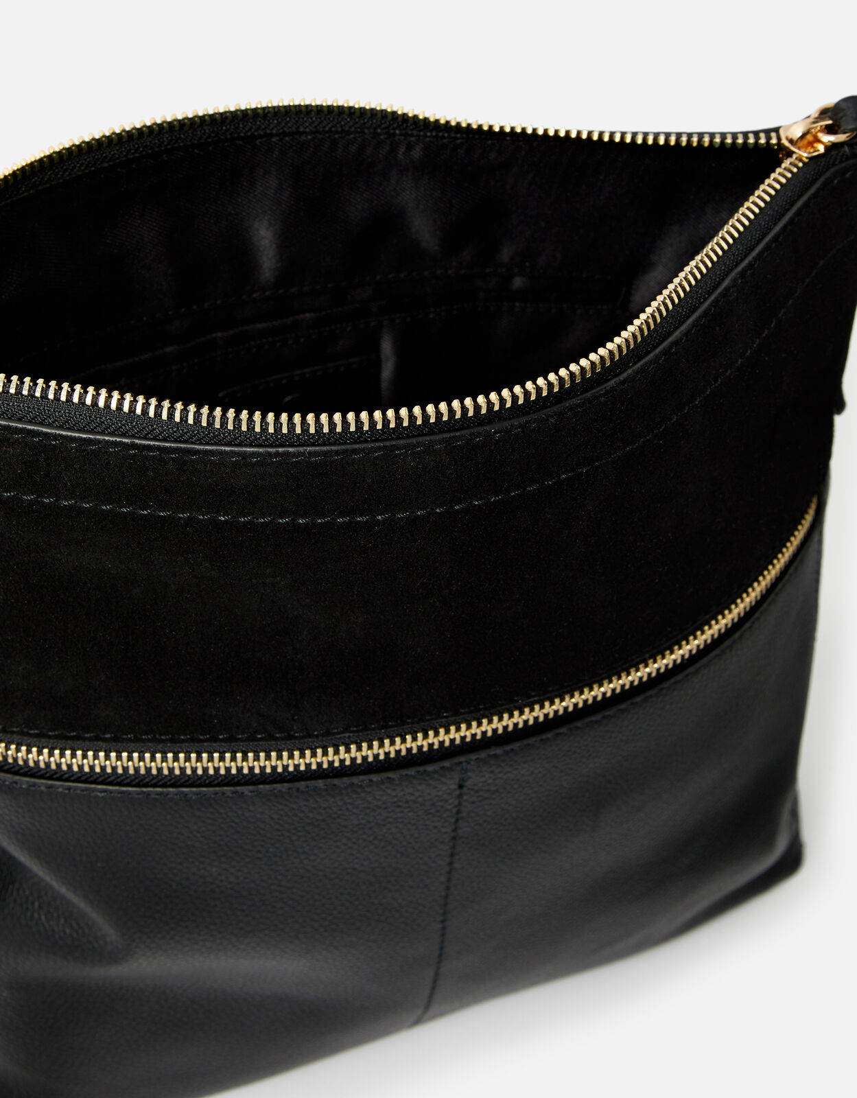 large black leather messenger bag