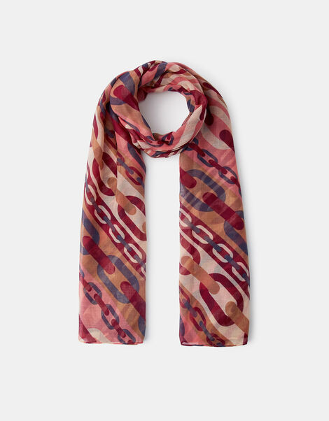 Lightweight Link Print Scarf , , large