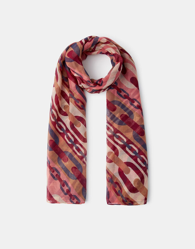 Lightweight Link Print Scarf , , large