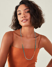 Long Beaded Rope Necklace, , large