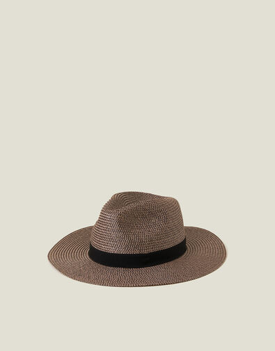 Straw Fedora Hat, , large