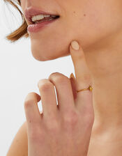 14ct Gold-Plated Adjustable Star Ring, Gold (GOLD), large