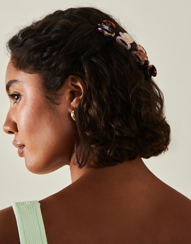 Mini Oval Resin Claw Clips 4 Pack, , large