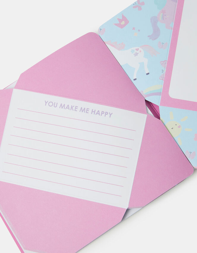 Girls Unicorn Little Letters Stationery Book, , large
