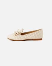 Jacquard Bow Slippers , Gold (GOLD), large