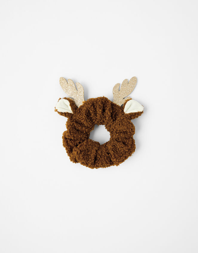Rudolph Teddy Hair Scrunchie, , large