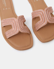 Diamant&eacute; Cut Out Slip On Sandals, Gold (ROSE GOLD), large