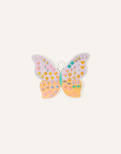 Girls Butterfly Stick On Earrings, , large