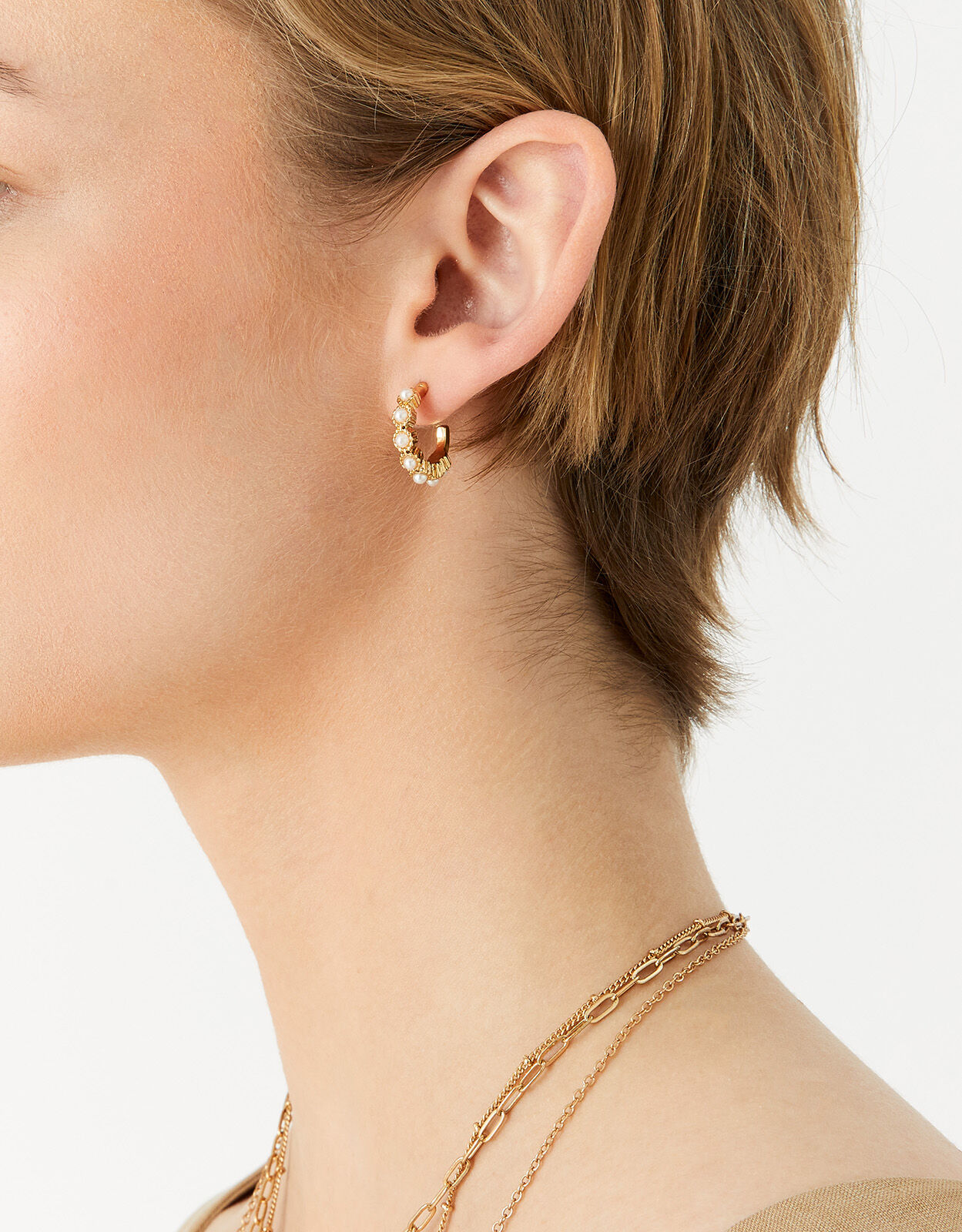 Accessorize pearl rope earrings store
