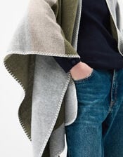 Colourblock Poncho, , large