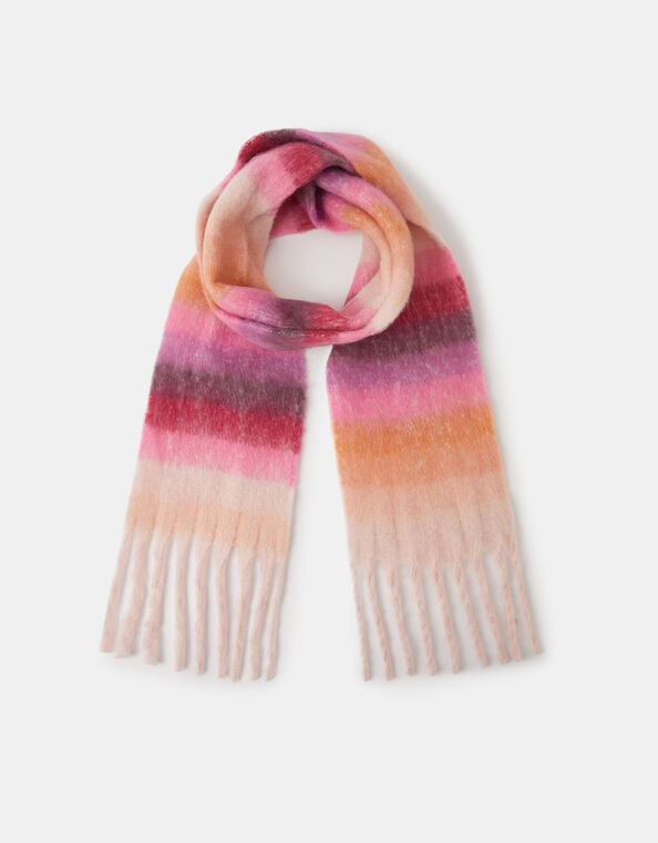 Super Fluffy Stripe Scarf, , large