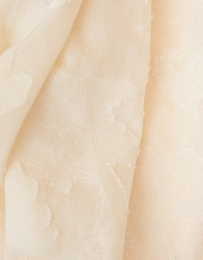 Burnout Lightweight Scarf, Cream (CREAM), large