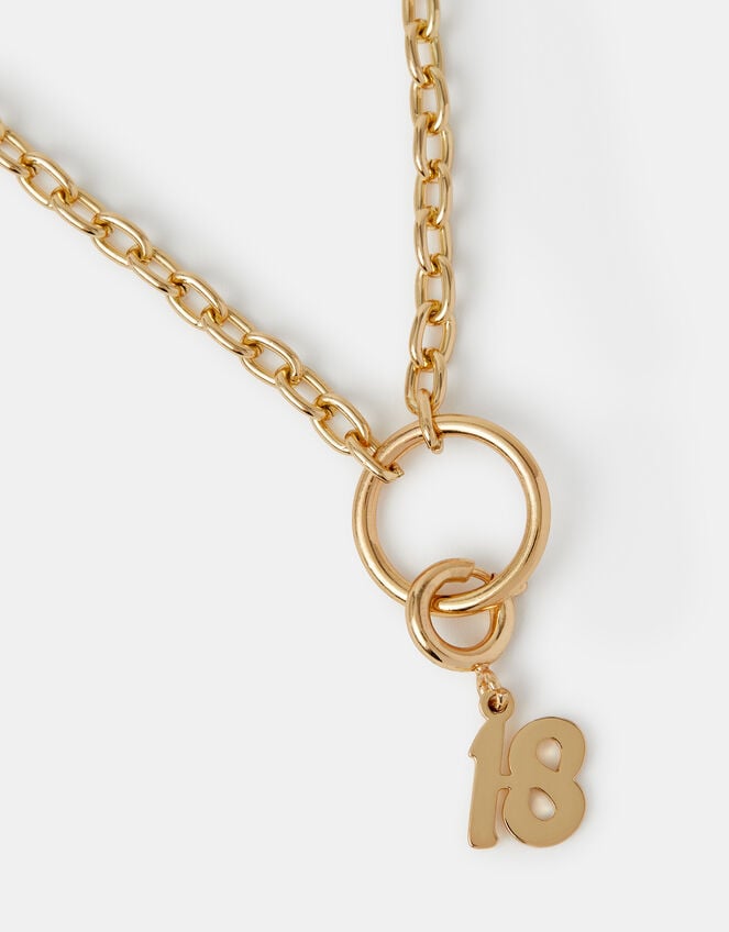 Birthday Age Jewellery Charm, Gold (GOLD), large