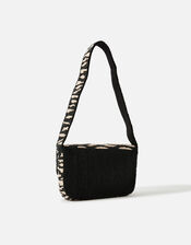Zebra Beaded Shoulder Bag, , large