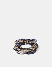 11-Pack Semi Precious Bead Stretch Bracelets , , large