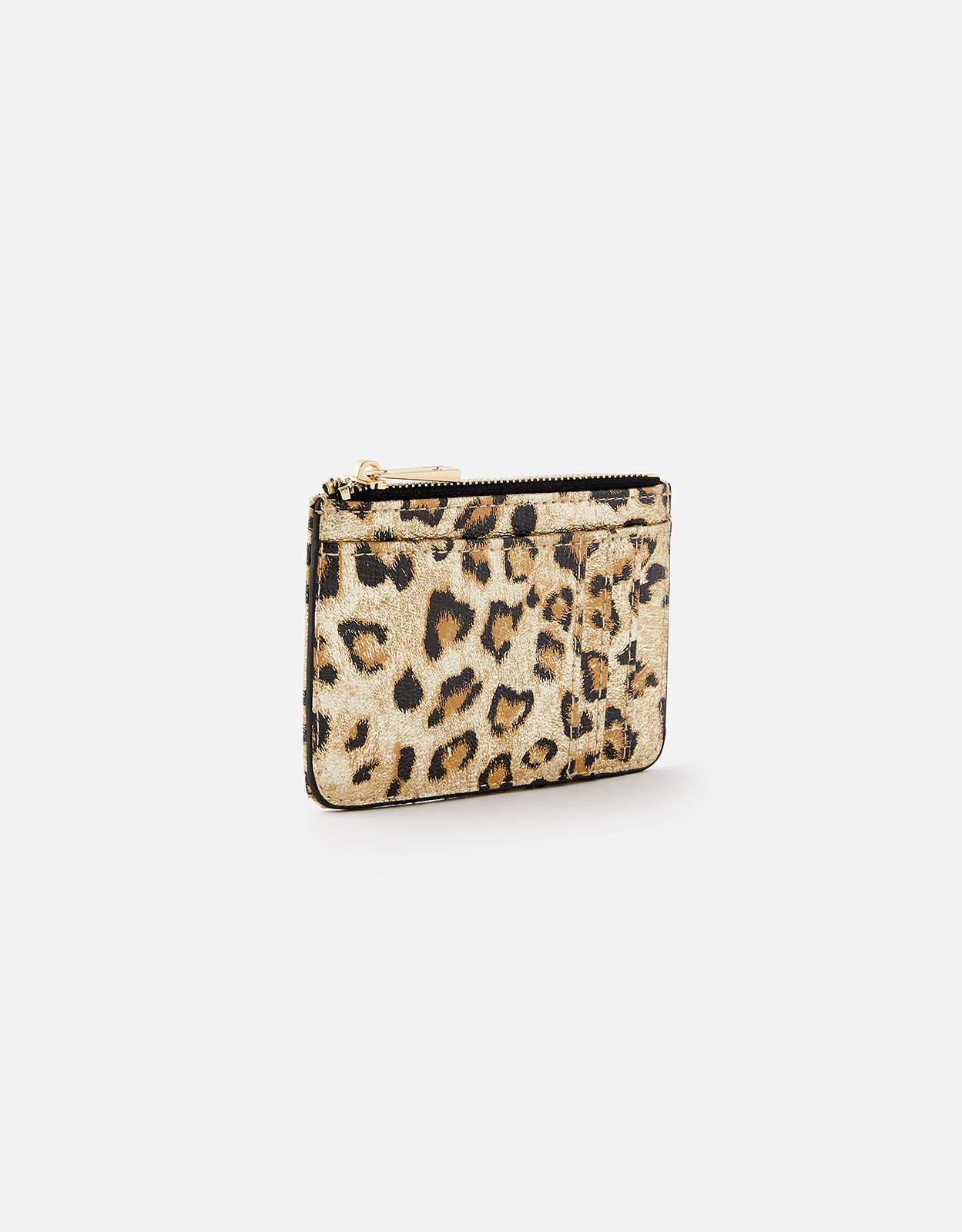 leopard print card wallet