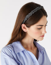 Crystal Tube Plaited Headband, , large