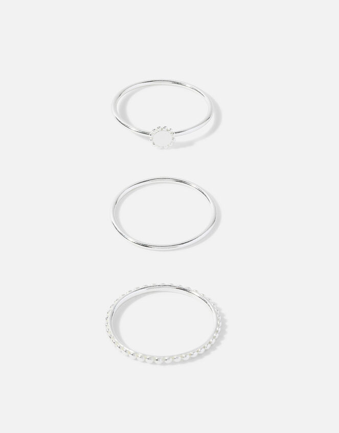 Recycled Sterling Silver Stacking Rings, Silver (ST SILVER), large