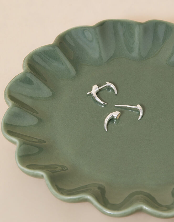 Sterling Silver Thorn Hook Earrings, , large