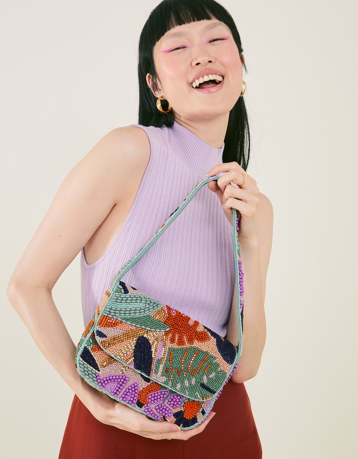 Accessorize shop beaded clutch