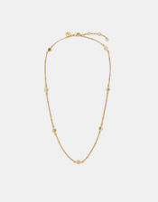 14ct Gold-Plated Star Station Necklace, , large