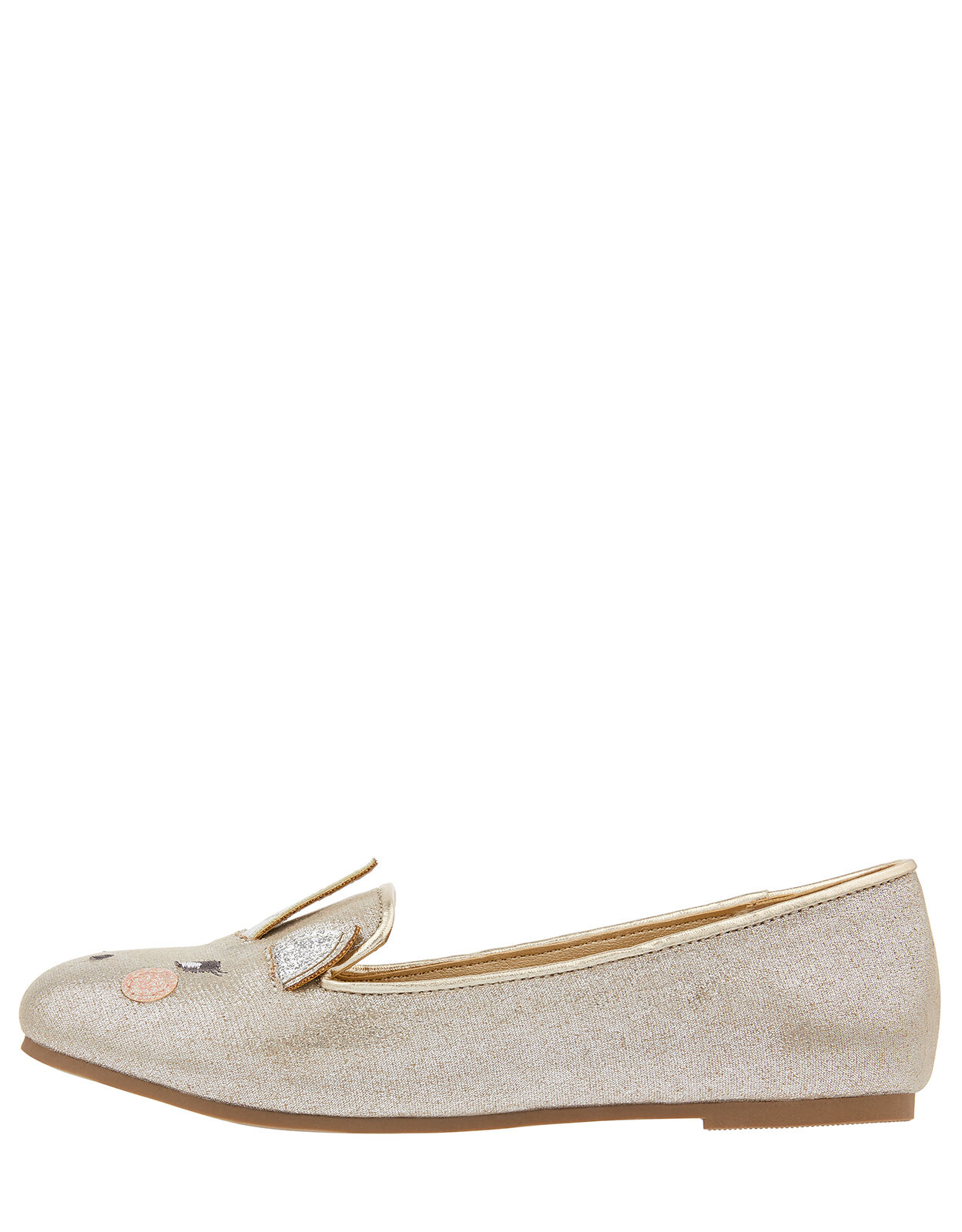 Metallic Unicorn Slipper Shoes Gold Girls flat shoes Accessorize Global