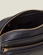 Dina Double Zip Crossbody Bag, Black (BLACK), large