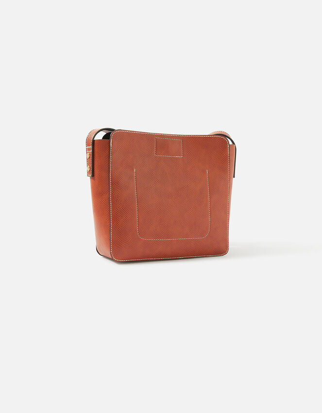 Twist Lock Cross-Body Bag, Orange (ORANGE), large