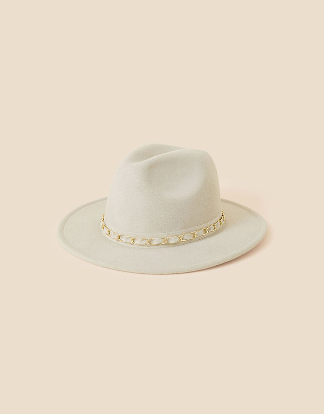 Chain Detail Fedora Hat, , large