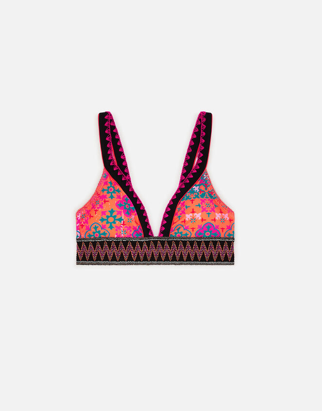 Heatwave Tile Elasticated Bikini Top, Multi (BRIGHTS-MULTI), large