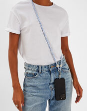 Gingham Twisted Wrist Phone Strap, , large