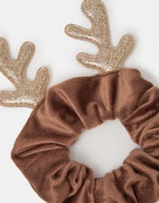 Christmas Reindeer Hair Scrunchie, , large