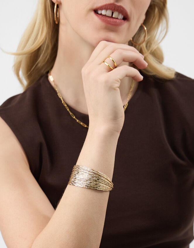 Textured Wide Cuff Bracelet, , large