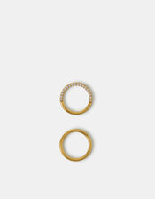 2-Pack 14ct Gold-Plated Surgical Steel Septum Hoops, , large